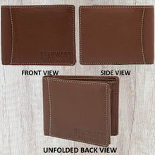 Load image into Gallery viewer, Teakwood Men Genuine Leather Rust Bi fold wallet