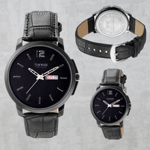 Load image into Gallery viewer, Teakwood leather Black Men Analog Watch