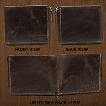 Load image into Gallery viewer, Teakwood Genuine Leathers Men Brown Solid Zip Around Wallet