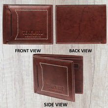 Load image into Gallery viewer, Teakwood Genuine Leather Men Antique Brown Solid Two Fold Leather Wallet