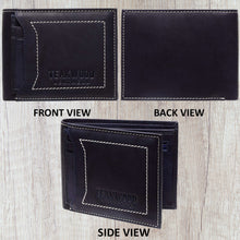 Load image into Gallery viewer, Teakwood Genuine Leather Men Antique Blue Solid Two Fold Leather Wallet - Clearance sale
