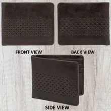 Load image into Gallery viewer, Teakwood Men Genuine Leather Chocolate Brown Bi fold wallet