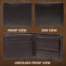 Load image into Gallery viewer, Teakwood Men Genuine Leather Bi Fold Wallet (Brown)