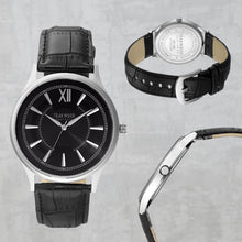 Load image into Gallery viewer, Teakwood leather Silver Men Analog Watch