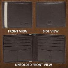 Load image into Gallery viewer, Teakwood Men Genuine Leather Bi Fold Wallet (Brown)