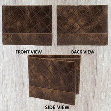 Load image into Gallery viewer, Teakwood Men RFID Blocking Textured Bifold Wallet
