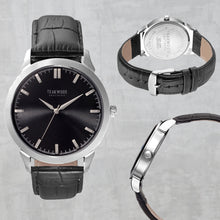 Load image into Gallery viewer, Teakwood leather Silver Men Analog Watch