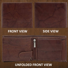 Load image into Gallery viewer, Teakwood Men Genuine Leather Brown Solid Bi fold Wallet