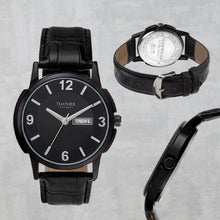 Load image into Gallery viewer, Teakwood Leather Black Men's Analog Watch