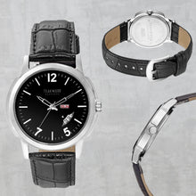 Load image into Gallery viewer, Teakwood leather Silver Men Analog Watch