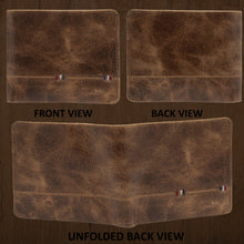 Load image into Gallery viewer, Teakwood Men Genuine Leather Crunch Brown Colour Bi Fold Wallets - Clearance sale