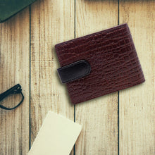 Load image into Gallery viewer, Teakwood Unisex Genuine Leather Brown Bi Fold RFID Solid Wallet