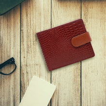 Load image into Gallery viewer, Teakwood Unisex Genuine Leather Tan Bi Fold RFID Solid Wallet
