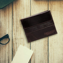 Load image into Gallery viewer, Teakwood Genuine Leather Brown Colour Two Fold Wallet