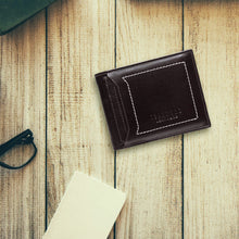 Load image into Gallery viewer, Teakwood Genuine Leather Men Coffee Brown Solid Two Fold Leather Wallet