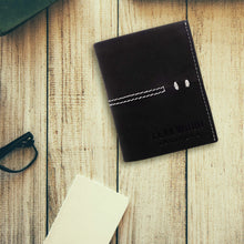 Load image into Gallery viewer, Teakwood Genuine Leather Black Colour Tri-Fold Wallet