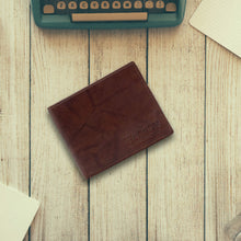 Load image into Gallery viewer, Teakwood Men Genuine Leather Brown Solid Bi fold Wallet