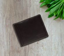 Load image into Gallery viewer, Teakwood Men Genuine Leather Bi Fold Wallet (Brown)