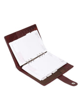 Load image into Gallery viewer, Unisex Brown Textured Leather Mounted Diary & Planner