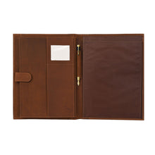 Load image into Gallery viewer, Unisex Brown Solid Genuine Leather Portfolio / File Folder
