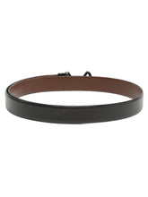 Load image into Gallery viewer, Men Black Textured Leather Belt
