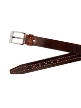 Load image into Gallery viewer, Teakwood Genuine Leather Brown Textured Belt - Clearance sale