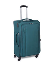 Load image into Gallery viewer, Unisex Set Of 3 Teal Solid Soft-sided Trolley Suitcases