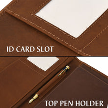 Load image into Gallery viewer, Unisex Brown Solid Genuine Leather Portfolio / File Folder - Clearance sale