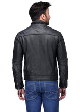 Load image into Gallery viewer, Teakwood Black Mens Genuine Leather Jacket
