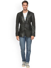 Load image into Gallery viewer, Teakwood Men's Black Leather Black Jackets
