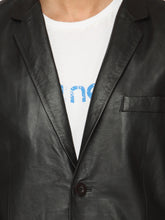 Load image into Gallery viewer, Teakwood Men's Black Leather Black Jackets
