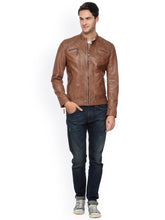 Load image into Gallery viewer, Teakwood Men&#39;s Tan Leather Jackets
