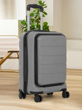 Load image into Gallery viewer, Teakwood Smart Cabin Trolley Suitcase with Front Laptop Compartment, TSA Lock, 360° Silent Dual Spinner Wheels, Scratch-Resistant &amp; Water-Resistant Hard Shell Luggage for Business &amp; Leisure Travel
