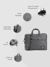 Load image into Gallery viewer, Unisex 15 Inch Laptop Bag With Detachable Sling Strap
