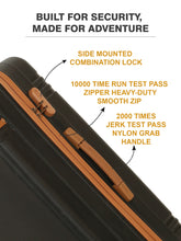 Load image into Gallery viewer, Teakwood Large Hard Shell Travel Trolley Luggage with 360° Dual Spinner Wheels, Unbreakable Scratch-Resistant Body, Side Combination Lock, Heavy-Duty Zippers, Mesh Organizer &amp; Elastic Cross Straps
