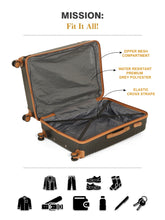Load image into Gallery viewer, Teakwood Large Hard Shell Travel Trolley Luggage with 360° Dual Spinner Wheels, Unbreakable Scratch-Resistant Body, Side Combination Lock, Heavy-Duty Zippers, Mesh Organizer &amp; Elastic Cross Straps

