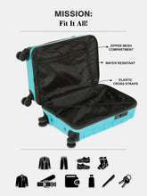 Load image into Gallery viewer, Teakwood Smart Cabin Trolley Suitcase with Front Laptop Compartment, TSA Lock, 360° Silent Dual Spinner Wheels, Scratch-Resistant &amp; Water-Resistant Hard Shell Luggage for Business &amp; Leisure Travel

