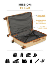 Load image into Gallery viewer, Teakwood Large Hard Shell Travel Trolley Luggage with 360° Dual Spinner Wheels, Unbreakable Scratch-Resistant Body, Side Combination Lock, Heavy-Duty Zippers, Mesh Organizer &amp; Elastic Cross Straps
