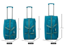 Load image into Gallery viewer, Teal Printed Large Duffel Trolley Bag
