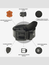 Load image into Gallery viewer, Men’s Genuine Leather Belt, Pebble Grain Texture, Pin Buckle, Rugged Casual Wear
