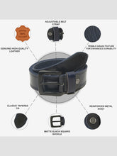 Load image into Gallery viewer, Men’s Genuine Leather Belt, Pebble Grain Texture, Pin Buckle, Rugged Casual Wear

