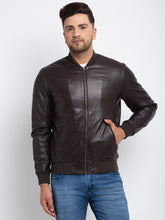 Load image into Gallery viewer, Teakwood Leathers  Men&#39;s 100% Genuine Brown Leather Jacket
