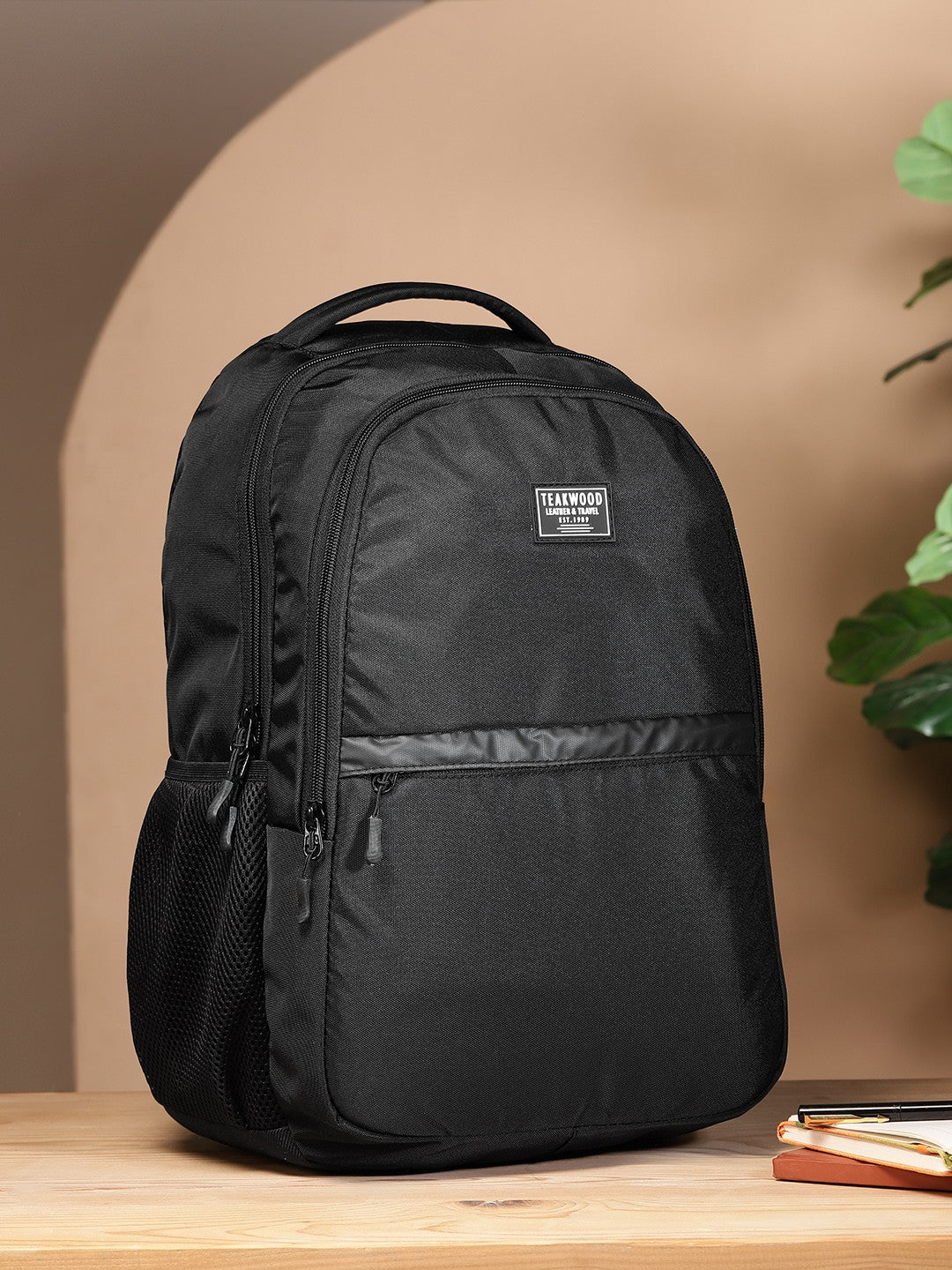 Teakwood Unisex Backpack with 15 inch Laptop Compartment & Water Resis   Teakwood Leathers