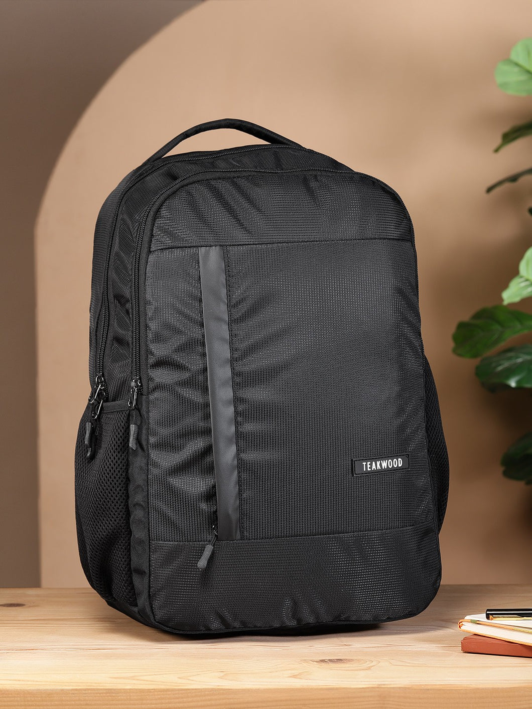 Teakwood Unisex Backpack with 15 inch Laptop Compartment & Water Resis Teakwood Leathers Teakwood Unisex Backpack with 15 inch Laptop Compartment & Water Resis Teakwood Leathers