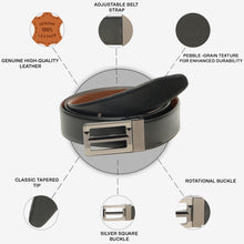 Load image into Gallery viewer, Men's Genuine Leather Reversible Belt
