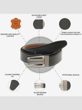 Load image into Gallery viewer, Men Black &amp; Brown Solid Reversible Leather Belt
