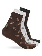 Load image into Gallery viewer, Teakwood Leathers Men's  Pack Of 3 Cotton Above Ankle Length Socks
