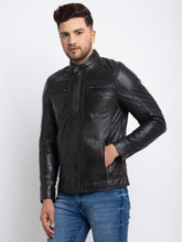 Load image into Gallery viewer, Teakwood Leathers  Men&#39;s 100% Genuine Black Leather Jacket
