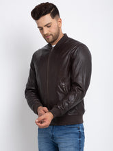 Load image into Gallery viewer, Teakwood Leathers  Men&#39;s 100% Genuine Brown Leather Jacket

