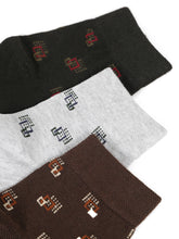 Load image into Gallery viewer, Teakwood Leathers Men's  Pack Of 3 Cotton Above Ankle Length Socks
